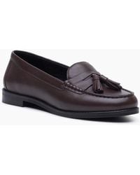 Hush Puppies - Connie Leather Chocolate Loafers - Lyst