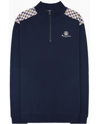 Aquascutum - Cc Shoulder 1/4 Zip Sweatshirt 11 - Lyst