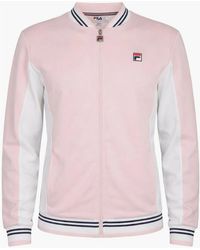 Fila - Settanta Baseball Track Top Jacket Pale Lilac - Lyst