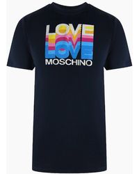 Love Moschino - T-Shirt Large Love Colourful Logo - Lyst
