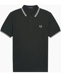 Fred Perry - Twin Tipped Polo Shirt Night/Snow - Lyst