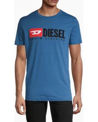 DIESEL - T Diego Division T Shirt Short Sleeve Tee Casual Cotton Summer Top - Lyst