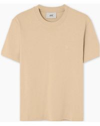 Ami Paris - 'Ami De Coeur' Logo-Embossed Cotton T-Shirt - Lyst