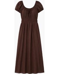 Ro&zo - Petite Gathered Neck Cotton Dress - Lyst