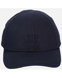 C.P. Company - Gabardine Logo Cap - Lyst