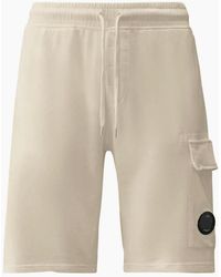 C.P. Company - Light Fleece Lens Pocket Gauze Cargo Shorts - Lyst