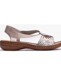 Rieker - 60880-90 Sandals Metallic - Lyst