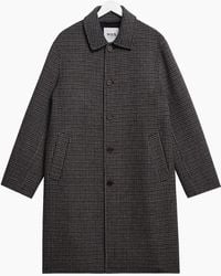 Wax London - Stan Double Face Check Wool Coat - Lyst