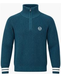 Sergio Tacchini - Toledo 1/4 Zip Knitted Jumper Deep/Gardenia - Lyst