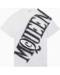 McQueen - Slashed Logo T-Shirt - Lyst