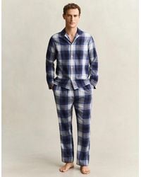 GANT - Flannel Checked Pyjama Set Gift Box - Lyst