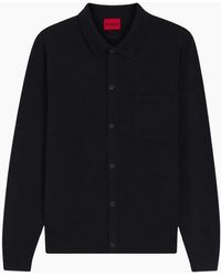 BOSS - San-Jordan-Cv Button Up Knit Cardigan - Lyst