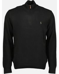 Ralph Lauren - Merino Wool Quarter Zip Jumper - Lyst