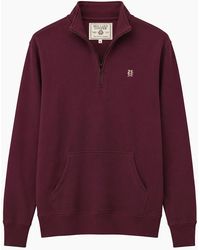 Holland Cooper - Quarter Zip Sweatshirt Mulberry - Lyst