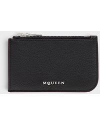 McQueen - Logo Sling Zip Card Case Leather - Lyst