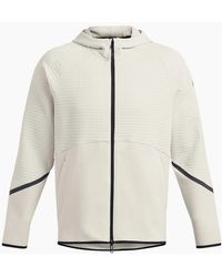 Under Armour - Unstoppable Hooded Full Zipper Textured Zipped Pocket Jacket - Lyst