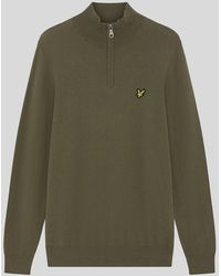 Lyle & Scott - Cotton Merino 1/4 Zip Jumper - Lyst
