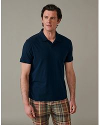 aubi - Churchfiel Open Collar Polo - Lyst