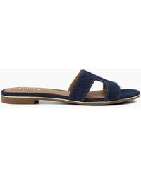 Dune - Lo Loopers Open Toe Flat Slides Sandals - Lyst