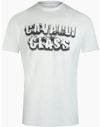 Roberto Cavalli - Cavalli Class Smoke Bold Logo Off T-Shirt - Lyst