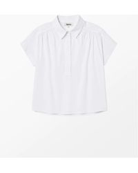 Ro&zo - Cotton Poplin Gathered Shoulder Shirt - Lyst