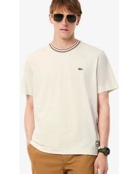 Lacoste - French Made Stripe Neck T-Shirt - Lyst