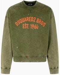 DSquared² - Bros Est 1964 Design Cypro Fit Military Sweatshirt - Lyst