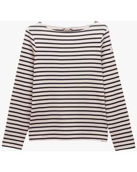 Joules - Harbour Boat Neck 100% Cotton Breton Top/ Stripe - Lyst