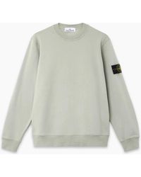 Stone Island - S0051 Compass Sweatshirt Sage - Lyst