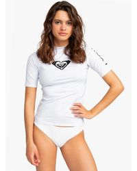 Roxy - Whole Hearted Upf 50 Short Sleeve Rash Vest - Lyst