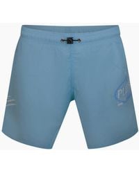 Philipp Plein - Plein Sport Geo Logo Medium Boardshort Swim Shorts - Lyst