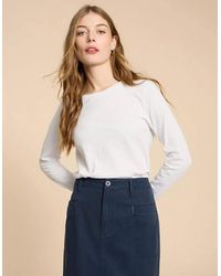 White Stuff - Clara Long Sleeve Tee Brilliant - Lyst