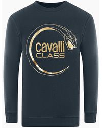Roberto Cavalli - Cavalli Class Piercing Snake Logo Sweatshirt - Lyst