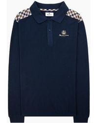Aquascutum - Stripes Piquet L/Polo 11 - Lyst