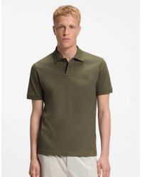 BOSS - Boss Passenger Stretch-Cotton Slim-Fit Polo Shirt With Logo Patch - Lyst