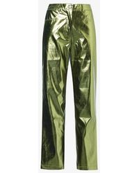 Amy Lynn - Lupe Metallic Patterned Five Pocket Pants - Lyst