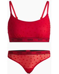 BOSS - Hearts Lace Bralette & Thong Gift Set - Lyst