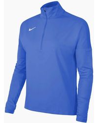 Nike - Zip Neck Raglan Sleeve Athletic Jersey Top - Lyst
