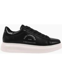 KARL LAGERFELD - Maison Tumble Leather/ Sneaker Trainer - Lyst