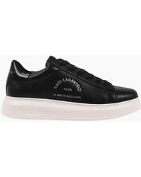 KARL LAGERFELD - Maison Tumble Leather/ Sneaker Trainer - Lyst