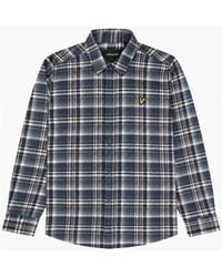 Lyle & Scott - Lyle & Scott L/S Brushed Check Shirt Aegean - Lyst