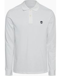 Timberland - Logo Collared Neck Long Sleeve Shirt - Lyst