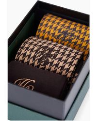 Holland Cooper - Holland Houndstooth Sock Gift Box Chocolate - Lyst