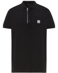 DIESEL - T-Harry Zip Closure Polo Shirt - Lyst