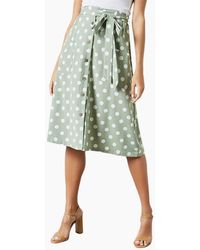 Brave Soul - Mora Midi Skirts Stretchy Ladies Polka Dot Print Casual Bottom - Lyst