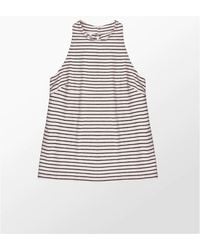 Ro&zo - And Stripe Cotton-Jersey Halter Top - Lyst