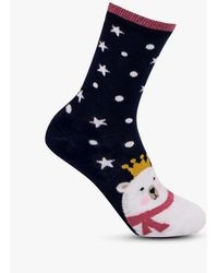 Totes - Isotoner Novelty-Ankle-F Novelty Socks Polar Bear - Lyst