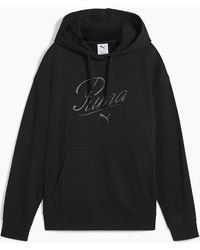 PUMA - Script Comfort Tech Fleece Overhead Hoodie - Lyst