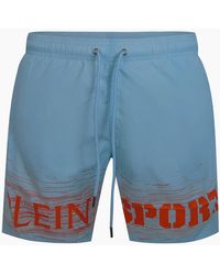 Philipp Plein - Plein Sport Shade Logo Medium Boardshort Swim Shorts - Lyst