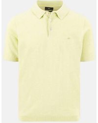 Fynch-Hatton - Fine Knit Air Cotton Polo Shirt Pear - Lyst